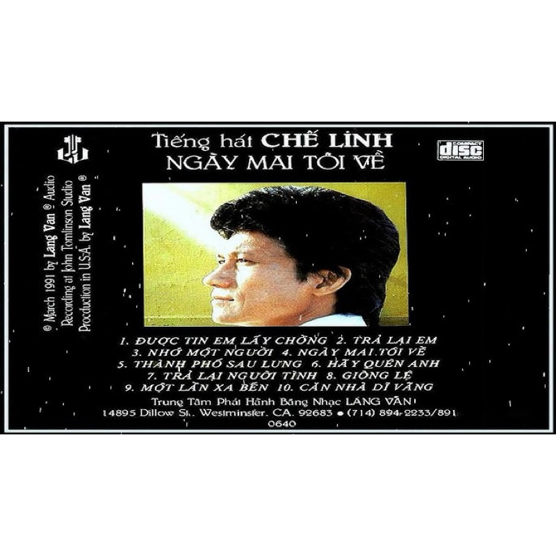 Băng Cassette Chế Linh - Ngày Mai Tôi Về