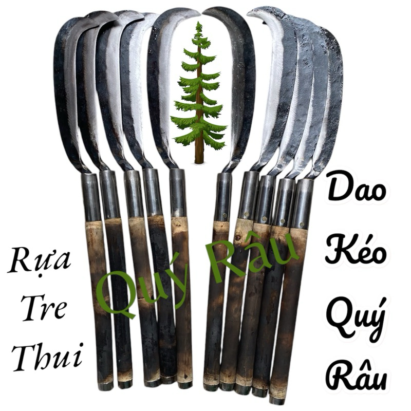 Rựa chặt cây làm từ thép Liên Xô, cán tre thui chống mối mọt, trọng ...