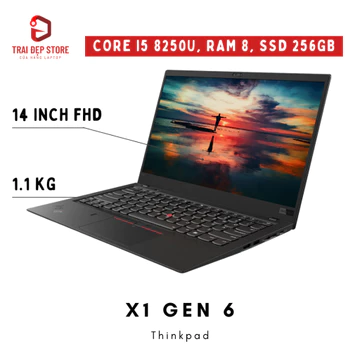 Lenovo ThinkPad X1 Laptop – Core i5-8350U, 256GB SSD