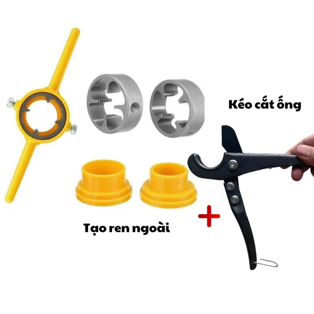Bộ dung cụ tạo ren ống nước, tạo ren ống nhựa PVC, tạo khớp nối ren ống ...