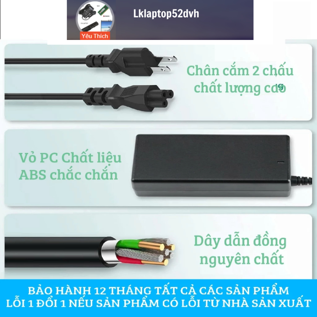 [GÓI BẢO HÀNH 24 THÁNG] cho Sạc Laptop Acer 19V 2.37A 3.42A 4.74A 45W 65W 90W Chân Nhỏ Chân To Acer Travelmate New 100%