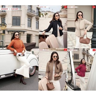 Áo PARKA CARDINA Nữ Vải Gió Lót Lông Cừu Siêu Nhẹ Siêu Mềm Mịn Thiết Kế Cải Tiến Sang Trọng Thời Thượng Đẳng Cấp 4PKN01