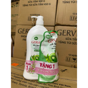 Sữa tắm Gervenne 900g Tặng - Cho Làn Da Sáng Mịn