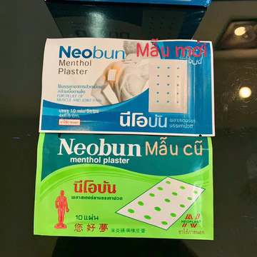 1Gói (10 miếng) CAO DÁN GIẢM ĐAU NEOBUN MENTHOL PLASTER