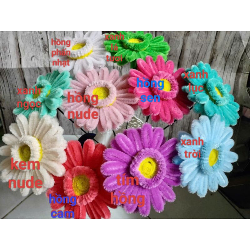 Hoa đồng tiền kẽm nhung decor, quà tặng xinh xắn