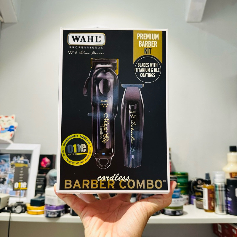 Combo Wahl Magic Đen & Chấn Viền Wahl Detailer đen 