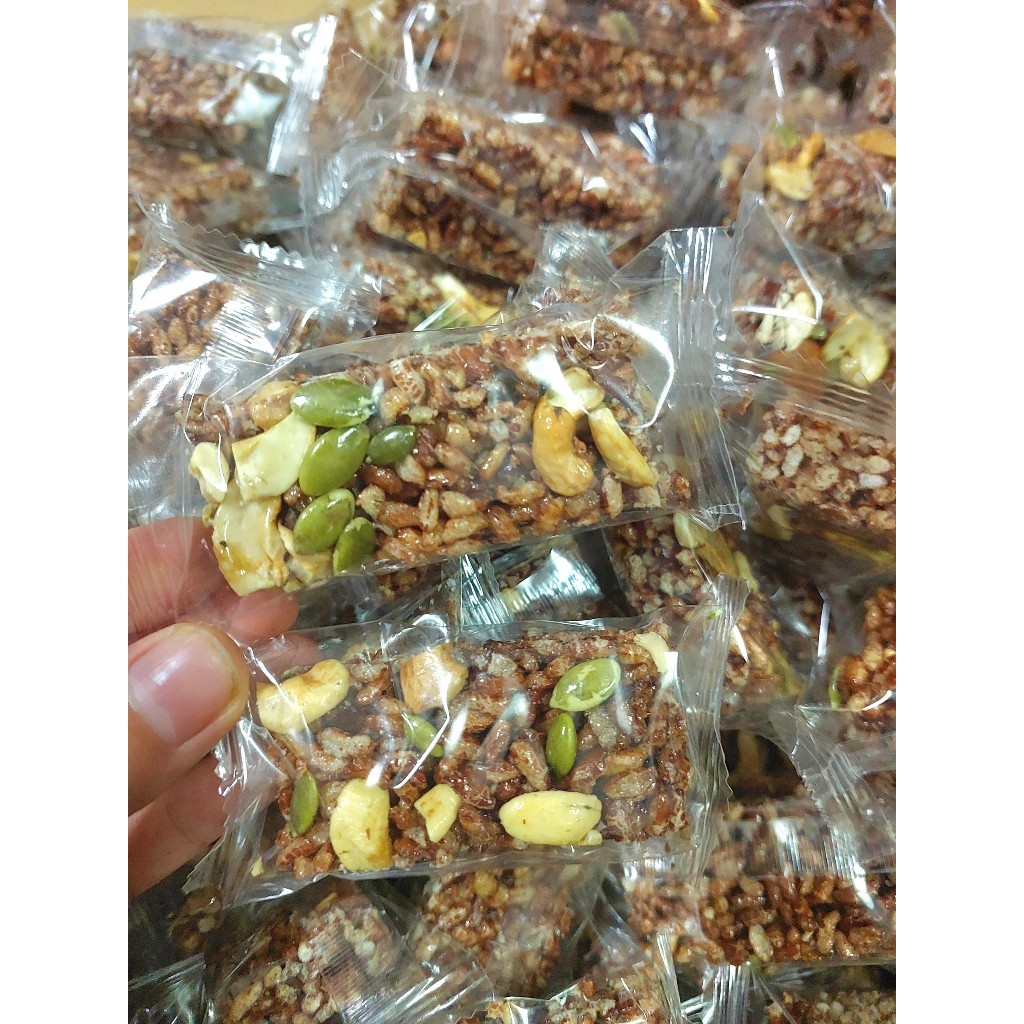 500g Bánh Gạo Lứt Ngũ cốc Mix Hạt Granola