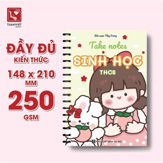 Sổ Giấy Lò Xo Take Note Sinh Học THCS TUANVIET BOOKS cỡ A5 (Phiên Bản Mới Nhất)