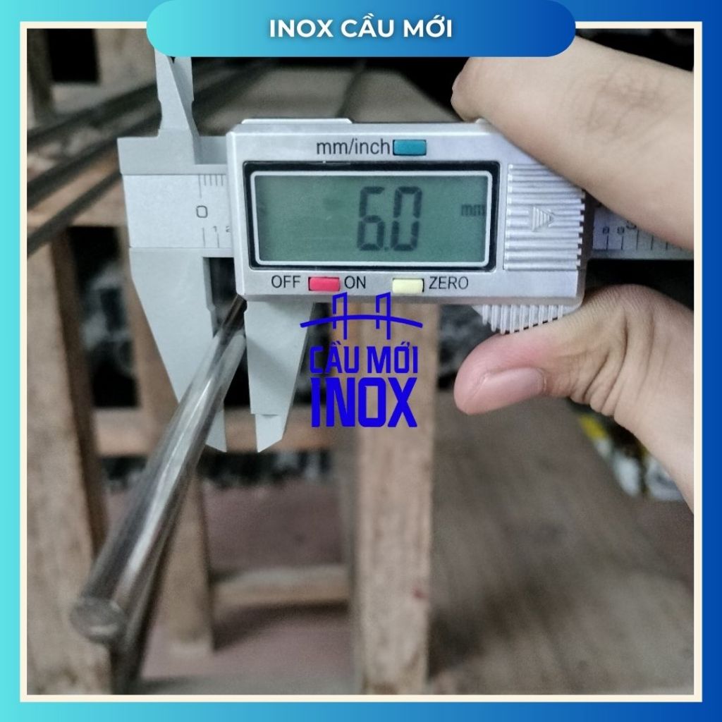Trục tròn đặc inox 304 phi 5mm, 6mm - chiều dài 1m/1.2m/1.5m