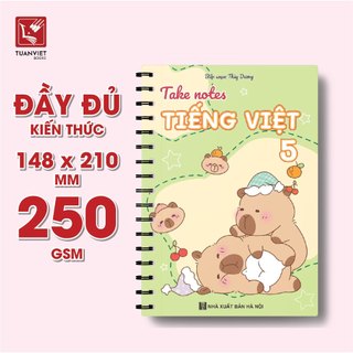 Sổ Giấy Lò Xo Take Note Tiếng Việt Lớp 5 THCS TUANVIET BOOKS cỡ A5 (Phiên Bản Mới Nhất)