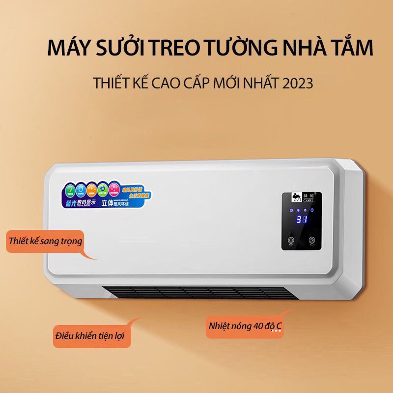 Máy Sưởi Gốm Ceramic Cao Cấp, Sưởi Nhà Tắm, Sưởi Phòng Ngủ, Không Thải Khí Độc, Không Gây Khô Da