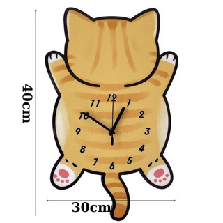 Đồng Hồ Treo Tường Hình Mèo Lười Cute BH04- Đồng Hồ Trang Trí Phòng Khách, Phòng Ngủ, Bàn Làm Việc