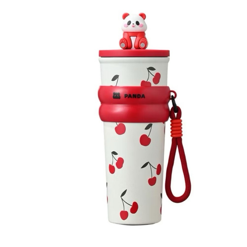 Ly giữ nhiệt Panda 700ml, ly giữ nhiệt cao cấp có ống hút chất liệu inox 304 giữ nhiệt 8- 12 tiếng