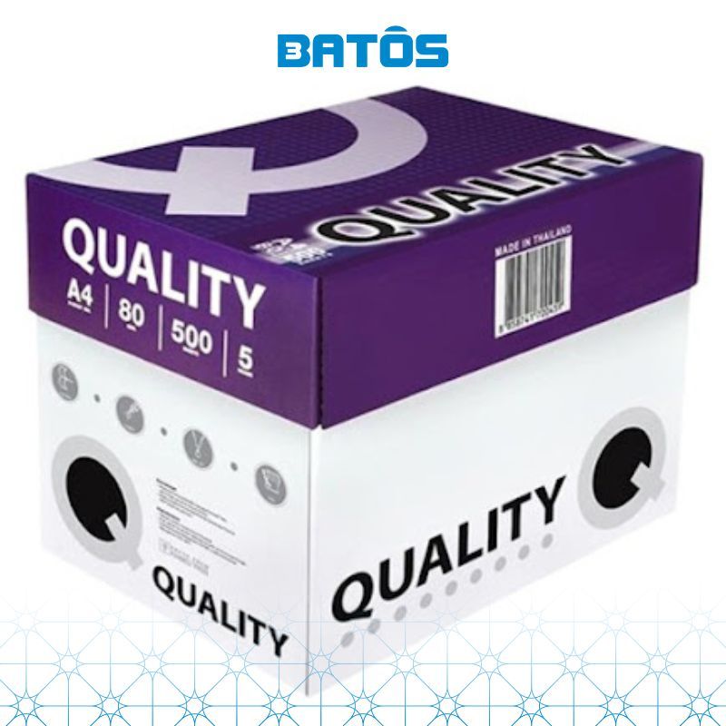 [Có VAT- 1 Ream] Giấy A4 QUALITY 80gsm (500 tờ) - Giấy nhập khẩu Thái Lan