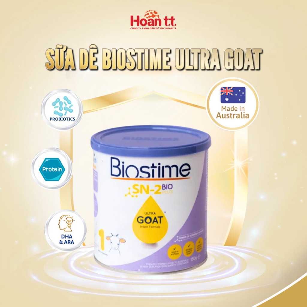 Ảnh Sữa Dê Tăng Khả Năng Hấp Thu Cho Bé Biostime Ultra Goat Số 1 - Sữa Bột Giúp Cân Bằng Hệ Tiêu Hóa Hộp 150g 1