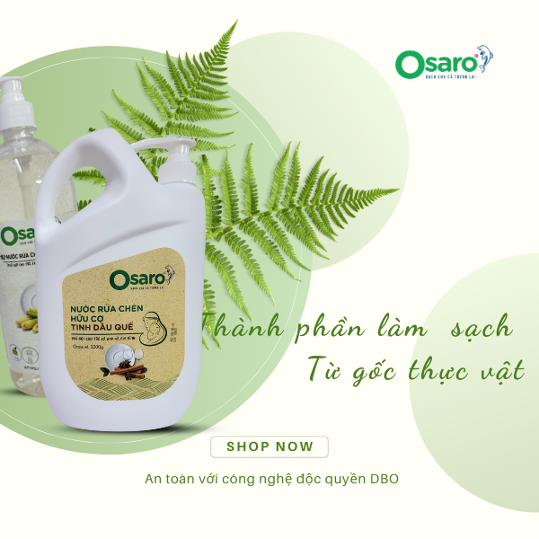 NƯỚC RỬA CHÉN OSARO 2KG – Sạch nhanh dầu mỡ, dễ tráng, hương tinh dầu tự nhiên