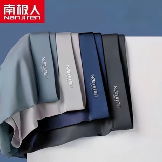 Hộp 4 Quần Sịp Đùi Boxer Nam Vải Lụa Thun Lạnh Cao Cấp NANJIREN thông hơi thoáng khí