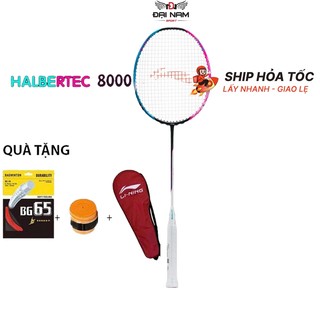 [SƠN LOGO] Vợt Cầu Lông Halbertec 8000 Căng Sẵn Từ 11kg Đến 13kg Full Carbon + Cuốn Cán Và Túi Đựng