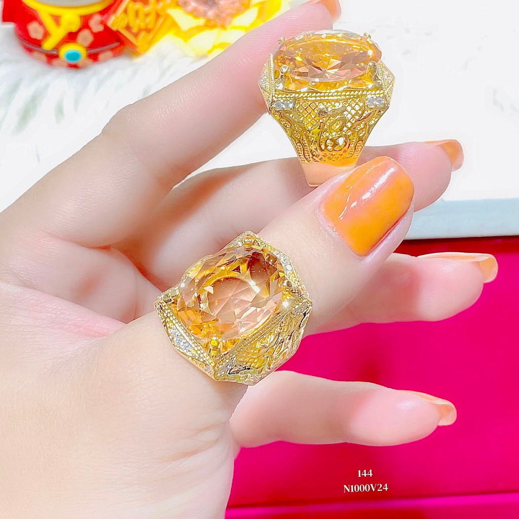 Men's Gold-Plated Feng Shui Ring by Tubi Cony