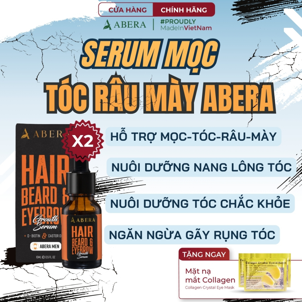 [Combo2] Serum Kích Mọc Tóc, Râu, Chân Mày Abera 15ml - Kích Thích Mọc ...