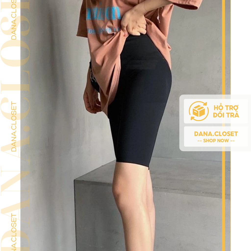 Quần Legging Đùi Dáng Ôm, Quần Legging Cạp Chun Cao Cấp, Vải Thun Cotton Mềm Mịn Siêu Tôn Dáng