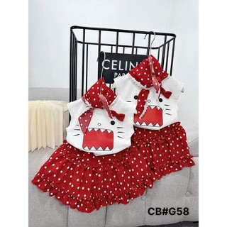 Sét 3 món đồ bé gái đi học đi chơi phong cách thể thao 10-30kg, sét bé gái áo +chân váy xếp ly chấm bi kèm khăn