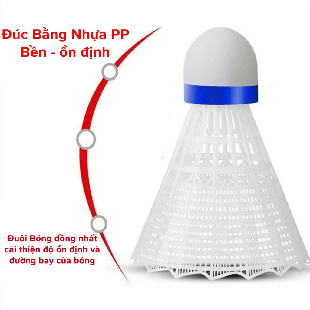 Ảnh Combo 3 - 6 Quả Cầu Lông Nhựa Tập Luyện Đánh Trong Nhà Và Ngoài Trời Bền Và Ổn Định Chính Hãng Amalife 4