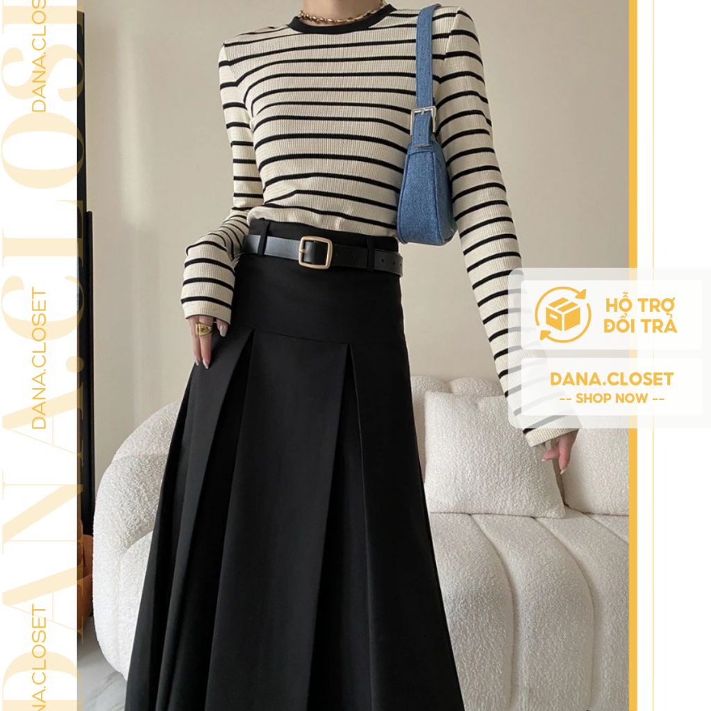 [Có Bigsize 40-80kg] Chân Váy Midi Dáng Dài Hàng Cao Cấp, Chân Váy Xếp Ly Form Đẹp