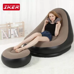 Ghế lười sofa dày ký túc xá đơn lẻ di động cắm trại lười sofa bơm hơi có thể nằm