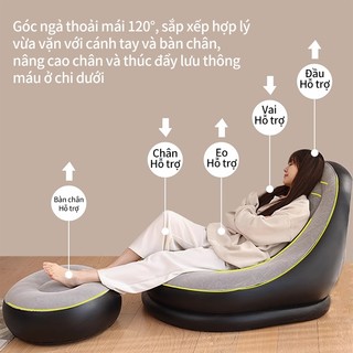 Ghế lười sofa dày ký túc xá đơn lẻ di động cắm trại lười sofa bơm hơi có thể nằm