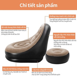 Ghế lười sofa dày ký túc xá đơn lẻ di động cắm trại lười sofa bơm hơi có thể nằm