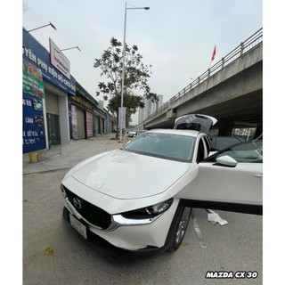 Bộ Dán Chống Xước Tapli Cửa Xe Mazda CX30- Viền Vân Da Carbon Cao Cấp