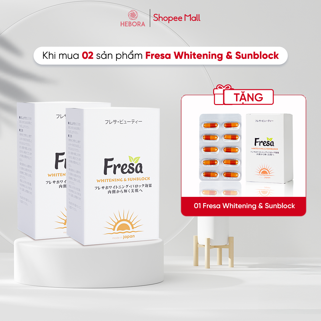 Ảnh COMBO 2 hộp viên uống trắng da và chống nắng nội sinh Fresa Whitening & Sunblock 1