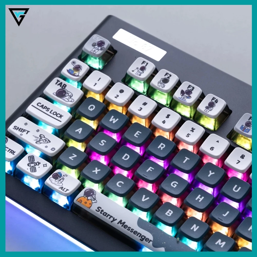 Keycap Astronaut V1 xuyên led Pudding 125 nút nhựa PBT profile ASA
