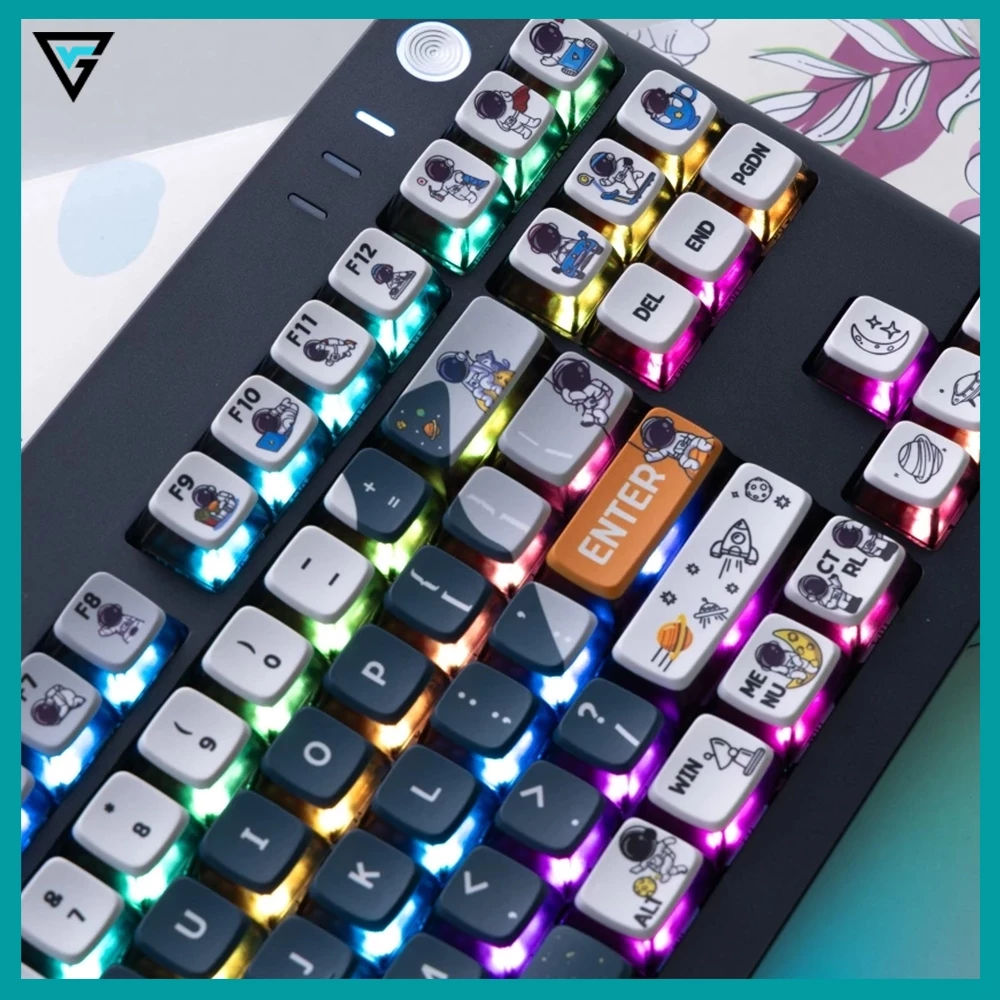 Keycap Astronaut V1 xuyên led Pudding 125 nút nhựa PBT profile ASA