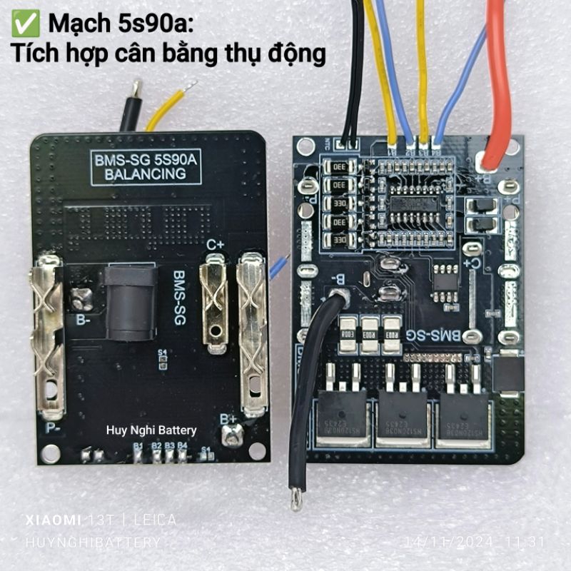 Mạch Pin 5s/80a (18-21 vol), Sạc và Xả Bảo Vệ Pin Lion 18650, Sạc Đầy ...