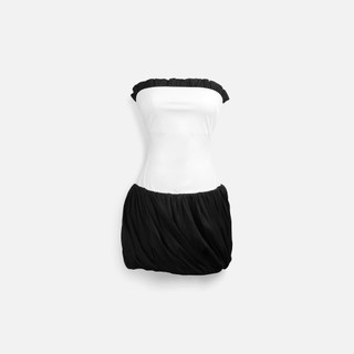 [Deal Độc Quyền] Đầm Ngắn Strapless Ruffled Hem, Chất Vải Mango Thoải Mái, WDN100 SOME HOW STORE