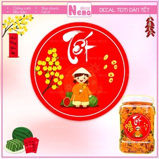 Tem Tết 2026, Tem Dán Tết Du Xuân, Decal Dán Trang Trí Hộp Quà, Giỏ Quà, Hộp Bánh, Kẹo, Mứt Ngày Tết, Sẵn Keo Dán.