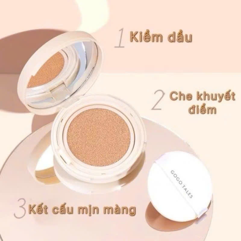 GOGO TALES Phấn Nước kiêm và Phấn Phủ 2 Trong 1 30g | NHÍM HOUSE
