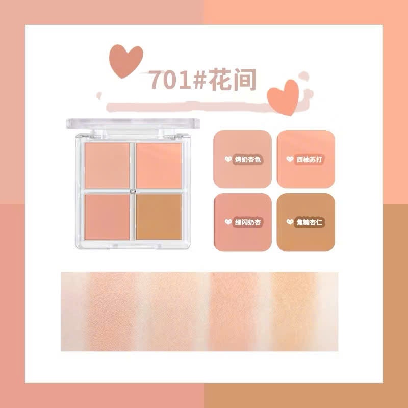 GOGO TALES Bảng Phấn Má Hồng 4 Ô Màu lên chuẩn lâu trôi | NHÍM HOUSE