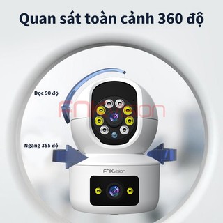 【Fnkvision】Camera Yoosee 2 MẮT XEM 2 MÀN HÌNH cùng lúc 12MPX xoay 360 độ,xem đêm có màu, hỗ trợ đàm thoại 2 chiều