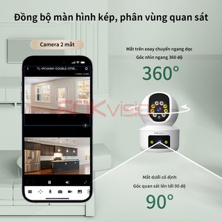 【Fnkvision】Camera Yoosee 2 MẮT XEM 2 MÀN HÌNH cùng lúc 12MPX xoay 360 độ,xem đêm có màu, hỗ trợ đàm thoại 2 chiều