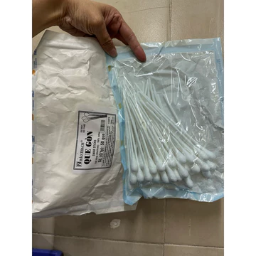 ❤️GÓI 50 QUE Que Bông gòn đầu to Bảo thạch,que bông gòn y tế xét nghiệm đầu to Bảo Thạch,que bông gòn đầu lớn Bảo Thạch