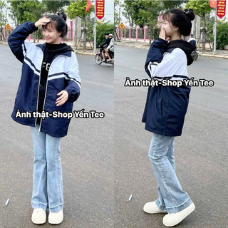 Quần jeans loe xanh nhạt ống may, chất jeans cotton mềm,co dãn tốt #0168