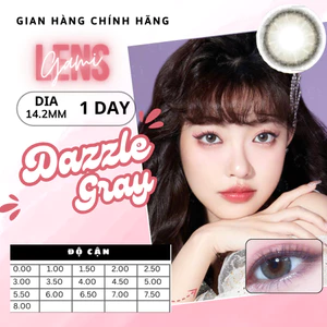 Lens cận 1 ngày Dazzle Gray 24h sử dụng của Nhật Bản Dòng độ ẩm cao gamilens