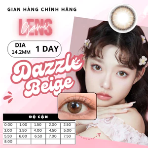 Lens cận 1 ngày Dazzle Beige 24h sử dụng Nhật Bản Gamilenss