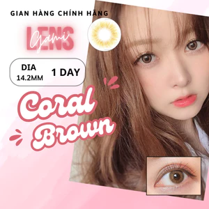 Lens 1 ngày Coral Brown dòng cấp ẩm 24h sử dụng Nhật Bản GAMILENS