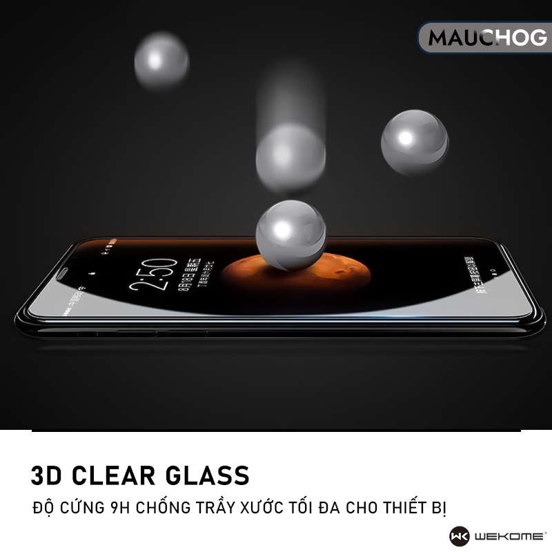 Kính Cường Lực Trong Suốt WK Độ Cứng 9H Không Hộp Cho Điện Thoại iPhone 17 Pro Max 16 15 14 13 12