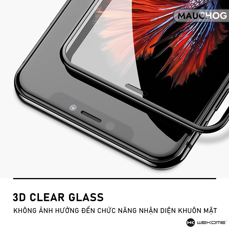 Kính Cường Lực Trong Suốt WK Độ Cứng 9H Không Hộp Cho Điện Thoại iPhone 17 Pro Max 16 15 14 13 12