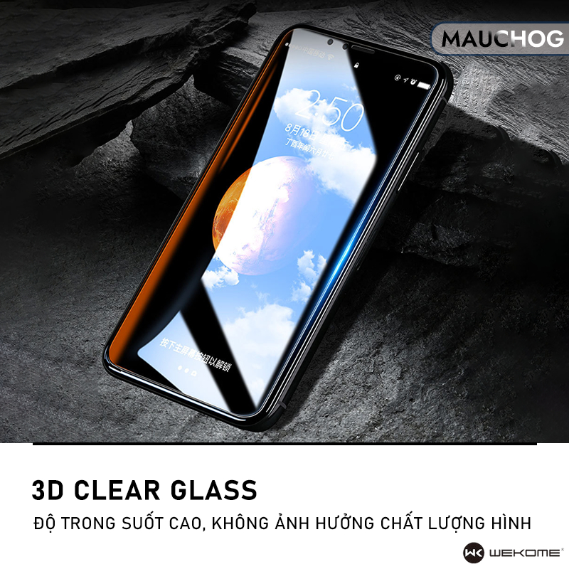 Kính Cường Lực Trong Suốt WK Độ Cứng 9H Không Hộp Cho Điện Thoại iPhone 17 Pro Max 16 15 14 13 12